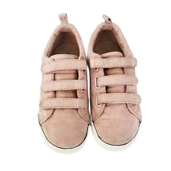 old Navy Pink Sueded Triple-Strap Velcro Sneakers - Picture 4 of 6